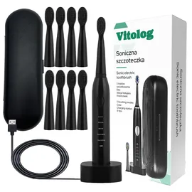OEM Schallzahnbürste + 8 Schallzahnbürstenköpfe schwarz