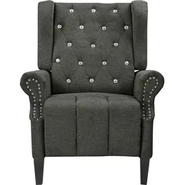 Home Affaire Ohrensessel HOME AFFAIRE "Childebert", grau (anthrazit), B:80cm H:102cm T:89cm, Sessel, Ohrensessel, mit Verstellung, Sitz und Rücken gepolstert, Sitzhöhe 49,5 cm