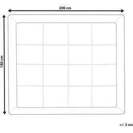 Beliani Matratzen Topper Japara Baumwolle 180 x 200 cm MULHACEN