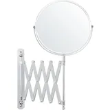 Wandmontierter Vergrößerungsspiegel – Ausziehbar Und Um 360° Drehbar – 3-fache Vergrößerung – 22 X 21,7 Cm – Doppelseitiger Edelstahl Für Make-up Und Rasur – Crezuo