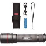 EMOS CREE LED aufladbare Metall-Taschenlampe Ultibright 80, 600lm, grau