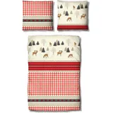 Traumschlaf Landhaus Rot 240 x 220 cm + 2 x 80 x 80 cm