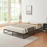 Metallbett Trerunta 140 x 200 cm Stahl Schwarz [en.casa]