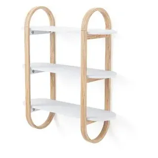 Umbra Bellwood Wandregal 65 x 75 x 24 cm Natur/Weiß