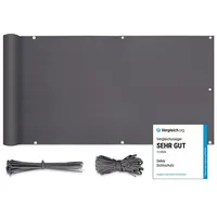 salcar Balkonverkleidung 0,75 x 400 cm Anthrazit Polyester