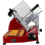 Berkel Aufschnittmaschine Pro Line XS 25 in rot - Profi Allesschneider für Ihre Küche + handgefertigtes Fassholzbrett Unikat