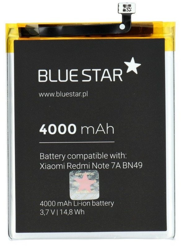 BlueStar Akku Ersatz kompatibel mit Xiaomi Redmi Note 7A (BN49) 4000mAh Li-lon Austausch Batterie Accu Smartphone-Akku