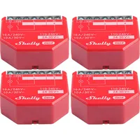 Shelly Relais 1PM Gen4, 16 A, WLAN, Bluetooth, rot,