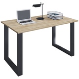 VCM my office Lona Schreibtisch sonoma-eiche rechteckig, U-Fuß-Gestell schwarz 110,0 x 80,0 cm