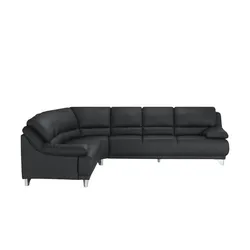 Primo Ecksofa aus Echtleder Maranello  ¦ schwarz ¦ Maße (cm): B: 295 H: 87 T: 253.0