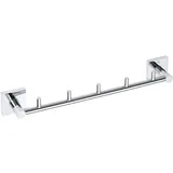 Brillantbad META Hakenleiste 5 Haken Messing Chrom 70x415x55 mm für Bad & Küche >> zum Bohren