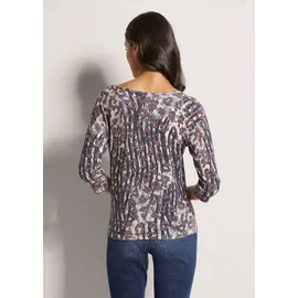 Madeleine Edler Druckpullover mit 3/4-Arm Wollweiß 44