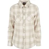 URBAN CLASSICS Turnup Checked Flanell Shirt Beige S
