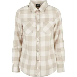 URBAN CLASSICS Turnup Checked Flanell Shirt Beige S