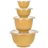 Rosti Rührschüssel Set 4tlg. mit Deckel "Margrethe" gelb (curry) 0,25+0,5+1,5+3,0L
