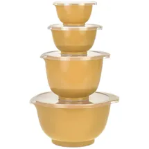 Rosti Rührschüssel Set 4tlg. mit Deckel "Margrethe" gelb (curry) 0,25+0,5+1,5+3,0L