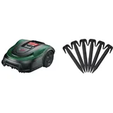 Bosch Rasenmäher Roboter Indego XS 300 (mit integriertem 18-V-Akku, Ladestation enthalten, Schnittbreite 19 cm, für Rasenflächen bis 300 m2, im Karton) & für Bosch Indego Begrenzungskabel