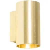QAZQA Moderne Wandleuchte Gold rund - Sandy