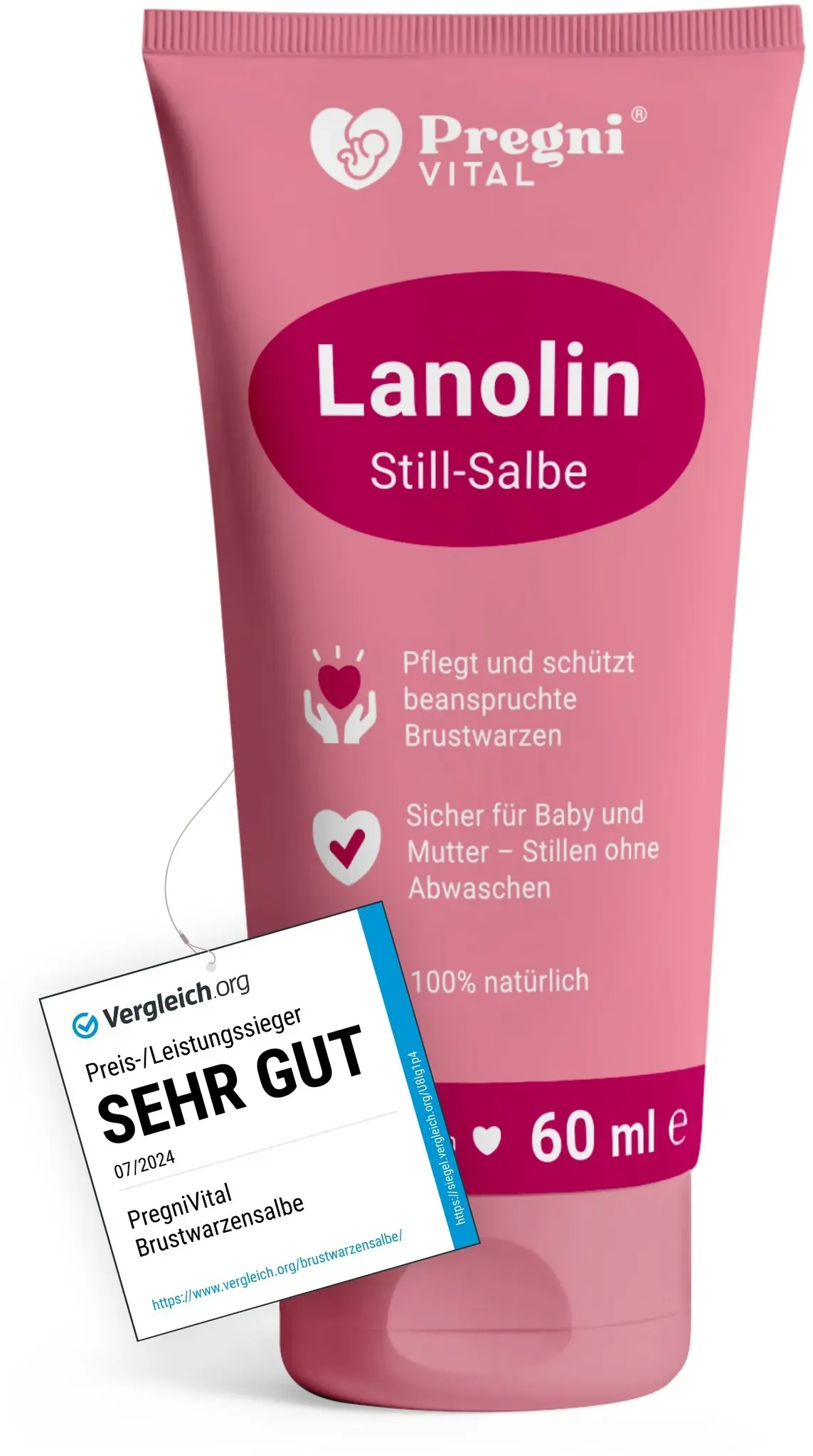 Lanolin Brustwarzensalbe - von PregniVital® Salbe 60 ml