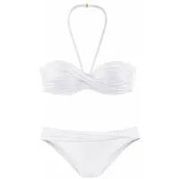 LASCANA Bügel-Bandeau-Bikini Damen Weiß 34 Cup B