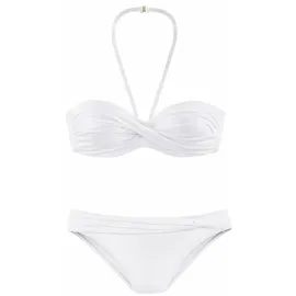 LASCANA Bügel-Bandeau-Bikini Damen Weiß 34 Cup B