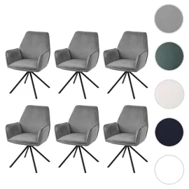 MCW Esszimmerstuhl MCW-G67 Samt dunkelgrau 6er Set