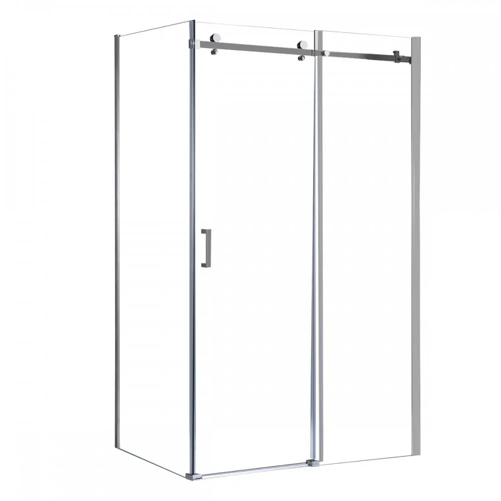 Bold-in 80x100 cm asymmetrische Duschabtrennung ohne Duschwanne