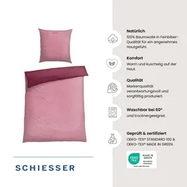 SCHIESSER Bettwäscheset Rosa 155 x 220 cm