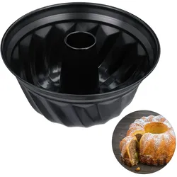 Relaxdays Relaxdays Gugelhupfform, Marmor- & Rührkuchen, antihaftbeschichtet, Ø 25 cm, Carbonstahl, runde Napfkuchenform, schwarz