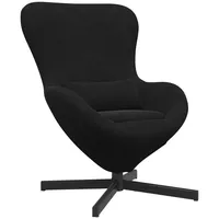 VidaXL Ei-Stuhl Schwarz Samt