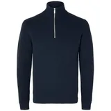Selected HOMME Troyer »SLHDANE LS KNIT STRUCTURE HALF ZIP NOOS«, blau