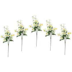 I.GE.A. Kunstblume »Margeritenzweig«, 5er Set Narzisse künstliche Blume Ostern Seidenblume Frühjahrsdeko I.GE.A. weiß