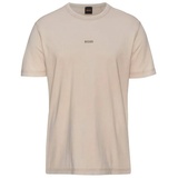 HUGO BOSS BOSS ORANGE T-Shirt Tokks mit BOSS ORANGE Markenlabel beige|braun