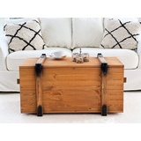 Truhe Couchtisch Holz massiv Wohnzimmertisch Truhentisch Kiste vintage shabby M