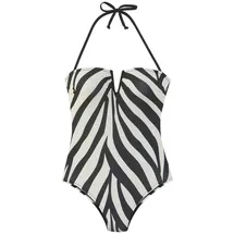 French Connection Badeanzug Damen Schwarz/Creme 38 Cup A/B
