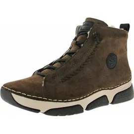 Rieker Damen Schnürboots Stiefelette Warmfutter Ziernaht 45912, Größe:39 EU, Farbe:Braun - Braun Größe 39