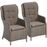 Merxx »Riviera«, (Set), 2 St., 2er Set, Polyrattan, Stahl, beige