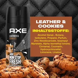 Axe Deodorant Spray Leather & Cookies 6 x 150 ml