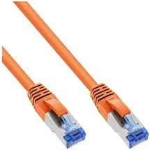 InLine Patchkabel, S/FTP (PiMf), Cat.6A, halogenfrei, orange, 1m