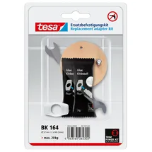 Tesa Power.Kit-Adapter BK164, selbstklebendes Ersatzteil-Set, Metallplatte, Durchmesser 57mm