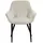 SalesFever Essgruppe, 5 tlg. 160 x 85 cm | Bezug Samt creme Gestell schwarz Tisch Naturfarben | 370018