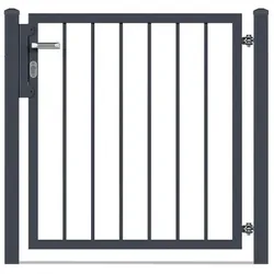 MR-Shop Flügeltor Standard Anthrazitgrau für Vorgarten, Rohrstab, 1.200 mm