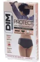 DIM Protect Culotte de règles Lavable - Boxer Coton bio Flux Abondant 40/42 Menstruelle