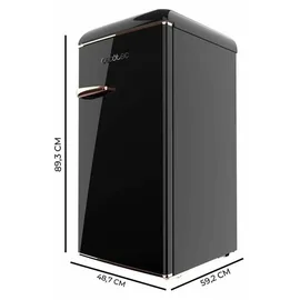 Cecotec Bolero Coolmarket TT Origin 95 Mini-Retro-Kühlschrank 95 l 893 mm hoch Schwarz
