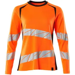 Damen Warnschutz Langarmshirt "ACCELERATE SAFE" UV-Schutz - XS - orange/schwarzblau