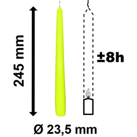 Gastro Spitzkerzen 23,5 x 245 mm 10 St. limette