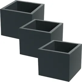 ethick Quadratischer Blumentopf 38 x 38 x 31 cm Anthrazit