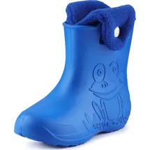 Ladeheid Eva Kinder Jungen Mädchen Gummistiefel Regenschuhe gefüttert Regenstiefel Gummischuhe LA-CA-04 (Blau/Marineblau, 22/23 Eu) - 22/23