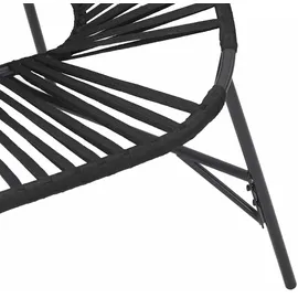 vidaXL Gartenstuhl in Ei-Form 69 x 83,5 x 82 cm schwarz 1 St.