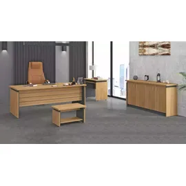 xl moebel gmbh Arbeitszimmer, Holzeinrichtung Komplettes Set Schreibtisch, Büromöbel 4tlg